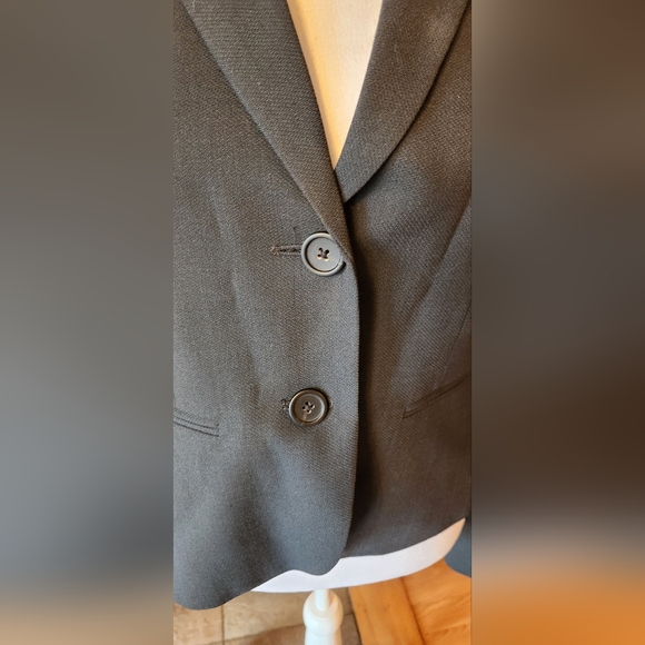 J. CREW Wool Blazer Size 0 Dark Gray Evergreen - Picture 3 of 9